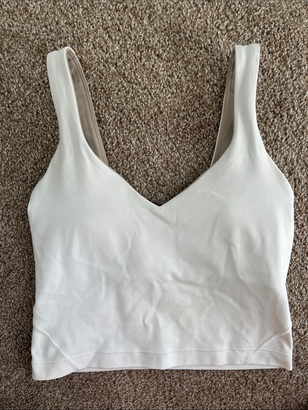 lululemon athletica Align White Cropped Tank Top